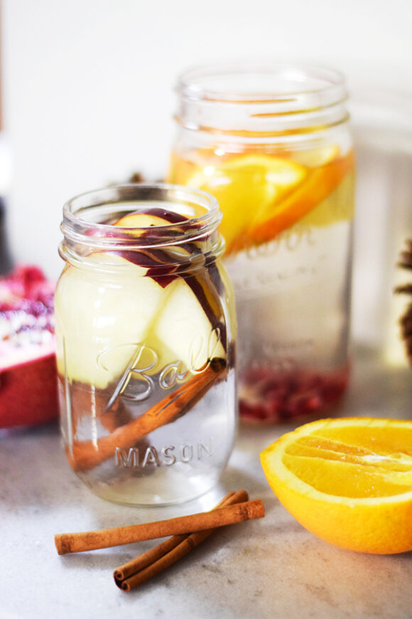 Apple + Cinnamon fall infused water